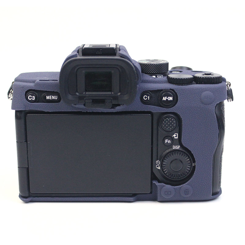 Uniqkart for Sony A7M4 Well-Protective Anti-collision Environmental Friendly Silicone Camera Protective Cover Case - Sapphire
