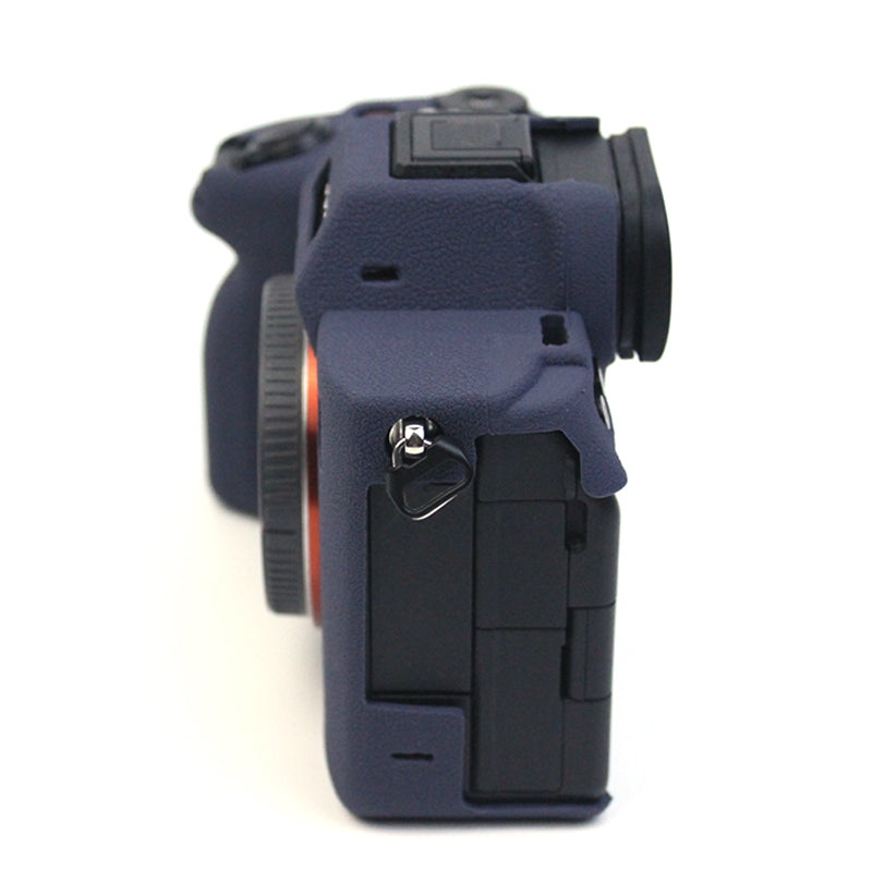 Uniqkart for Sony A7M4 Well-Protective Anti-collision Environmental Friendly Silicone Camera Protective Cover Case - Sapphire