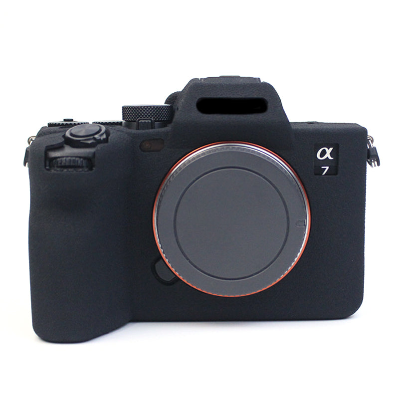 Uniqkart for Sony A7M4 Well-Protective Anti-collision Environmental Friendly Silicone Camera Protective Cover Case - Black