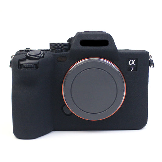 Uniqkart for Sony A7M4 Well-Protective Anti-collision Environmental Friendly Silicone Camera Protective Cover Case - Black