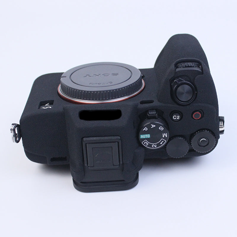 Uniqkart for Sony A7M4 Well-Protective Anti-collision Environmental Friendly Silicone Camera Protective Cover Case - Black
