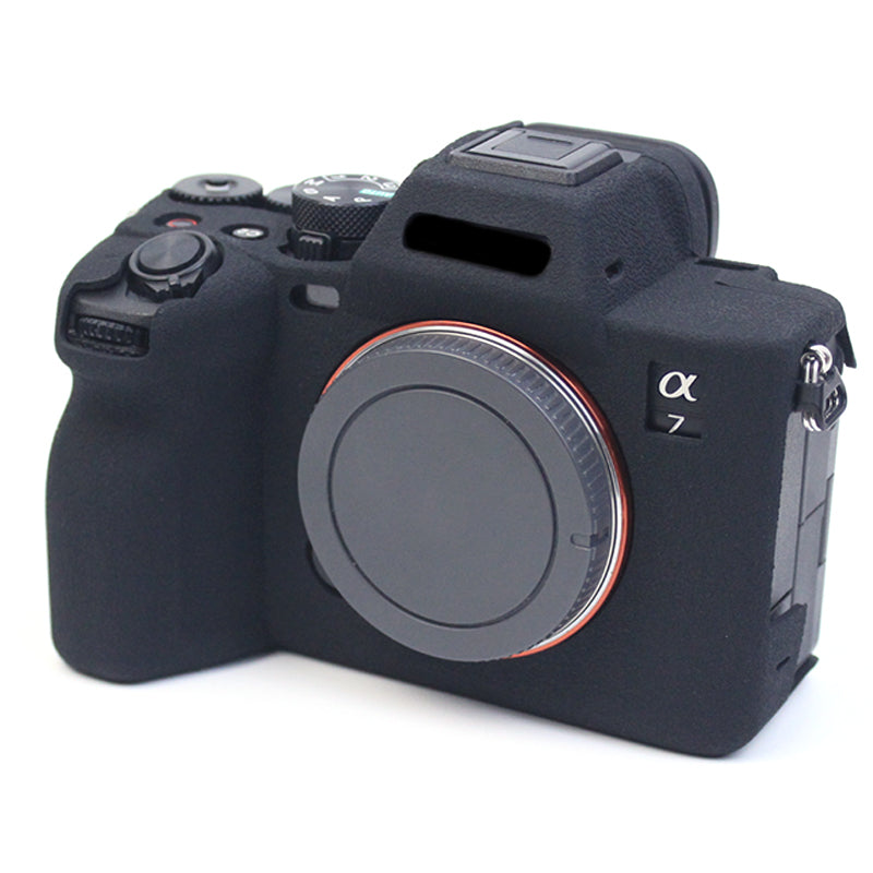 Uniqkart for Sony A7M4 Well-Protective Anti-collision Environmental Friendly Silicone Camera Protective Cover Case - Black