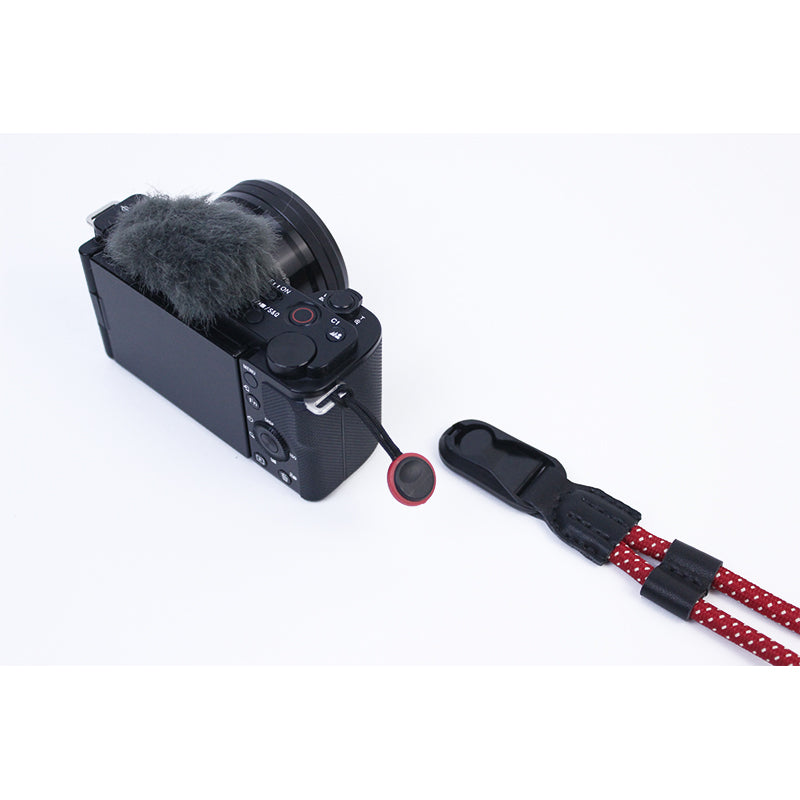 Camera Hanging Strap for Fujifilm XT4 XS10 Sony A7M4 A7C Nylon Quick Release Carrying Rope - Red