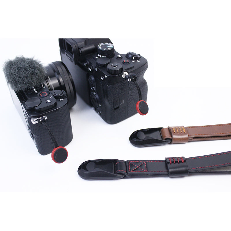 Uniqkart for Fujifilm XT4 XS10 Sony A7M4 A7r3 Quick Release Carrying Rope PU Leather Camera Hanging Strap - Coffee