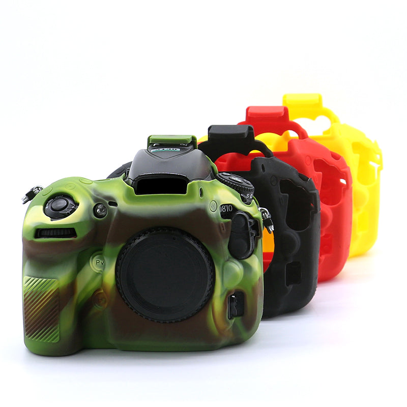Uniqkart for Nikon D810 DSLR Camera Soft Protective Cover Anti-scratch Shockproof Silicone Case - Camouflage