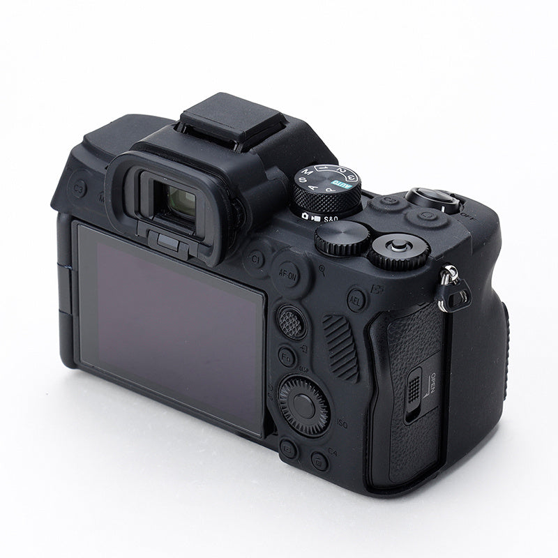 Uniqkart for Sony A7IV/A74/A7M4 Silicone Camera Sleeve Case Anti-slip Anti-dust SLR Camera Body Protective Cover - Black
