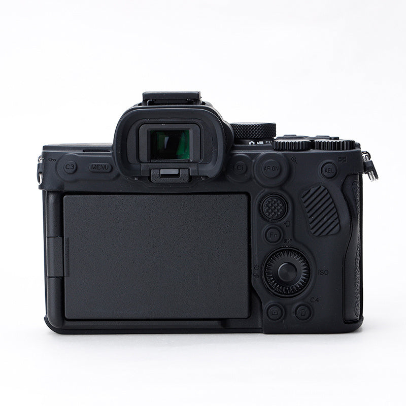 Uniqkart for Sony A7IV/A74/A7M4 Silicone Camera Sleeve Case Anti-slip Anti-dust SLR Camera Body Protective Cover - Black