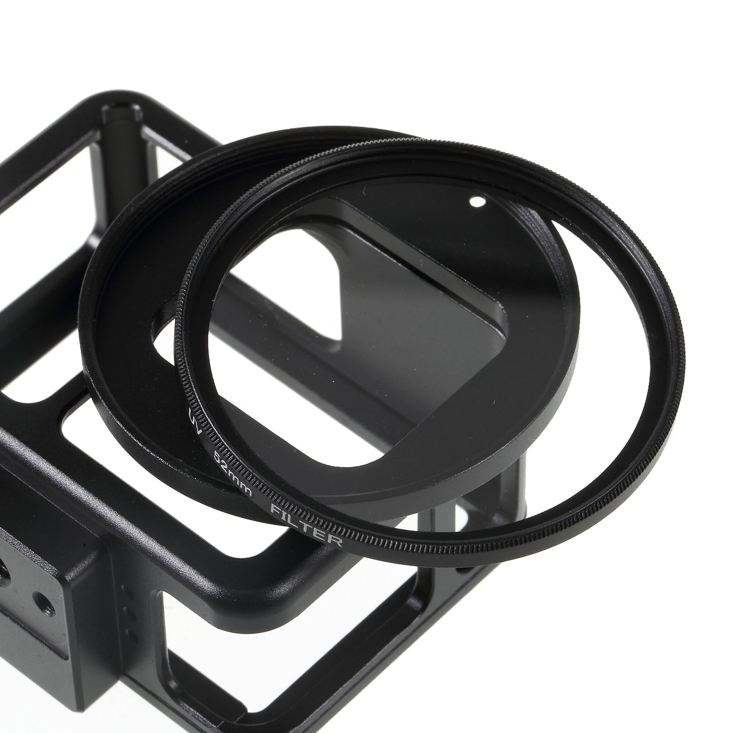 Metal Housing Hollow Frame Case for Gopro Hero 7 Black Camera with Back Door and 52mm UV Filter
