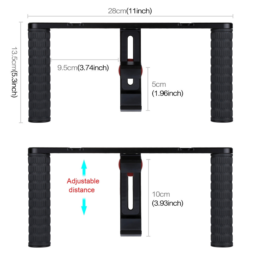 Puluz PKT3024 4 in 1 Live Broadcast LED Selfie Light Smartphone Video Rig Handle Stabilizer Bracket Kits Microphone Tripod