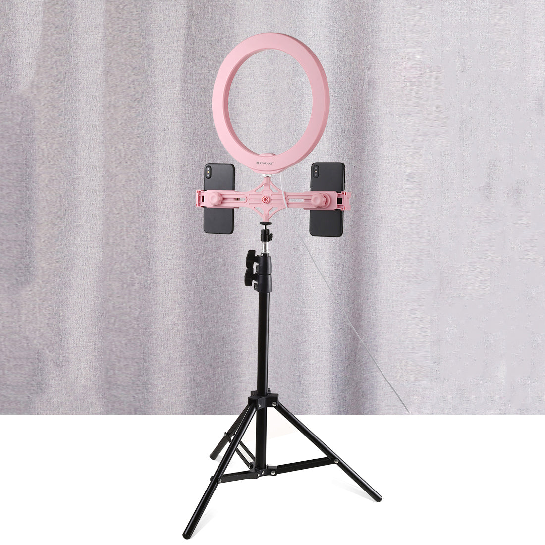 PULUZ Mobile Phone with Multi-stand Live Broadcast Double Stand - Pink/Black
