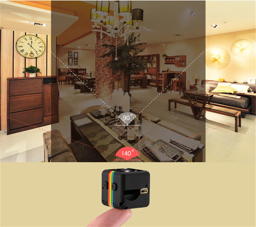 SQ11 1080P Super Mini IR Motion Detection Camera Video Camcorder - Black