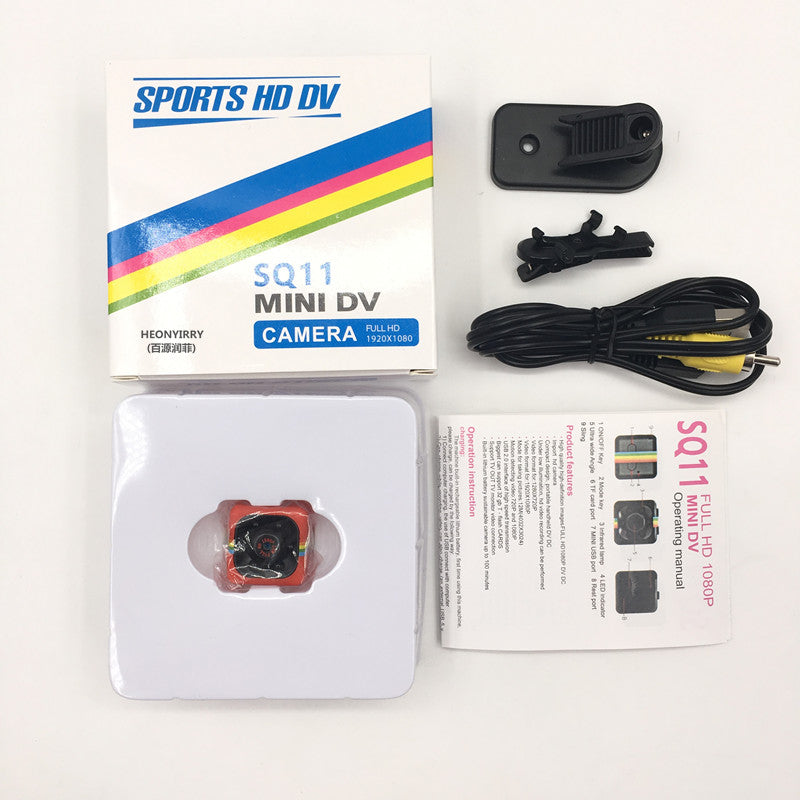 SQ11 1080P Super Mini IR Motion Detection Camera Video Camcorder - Black