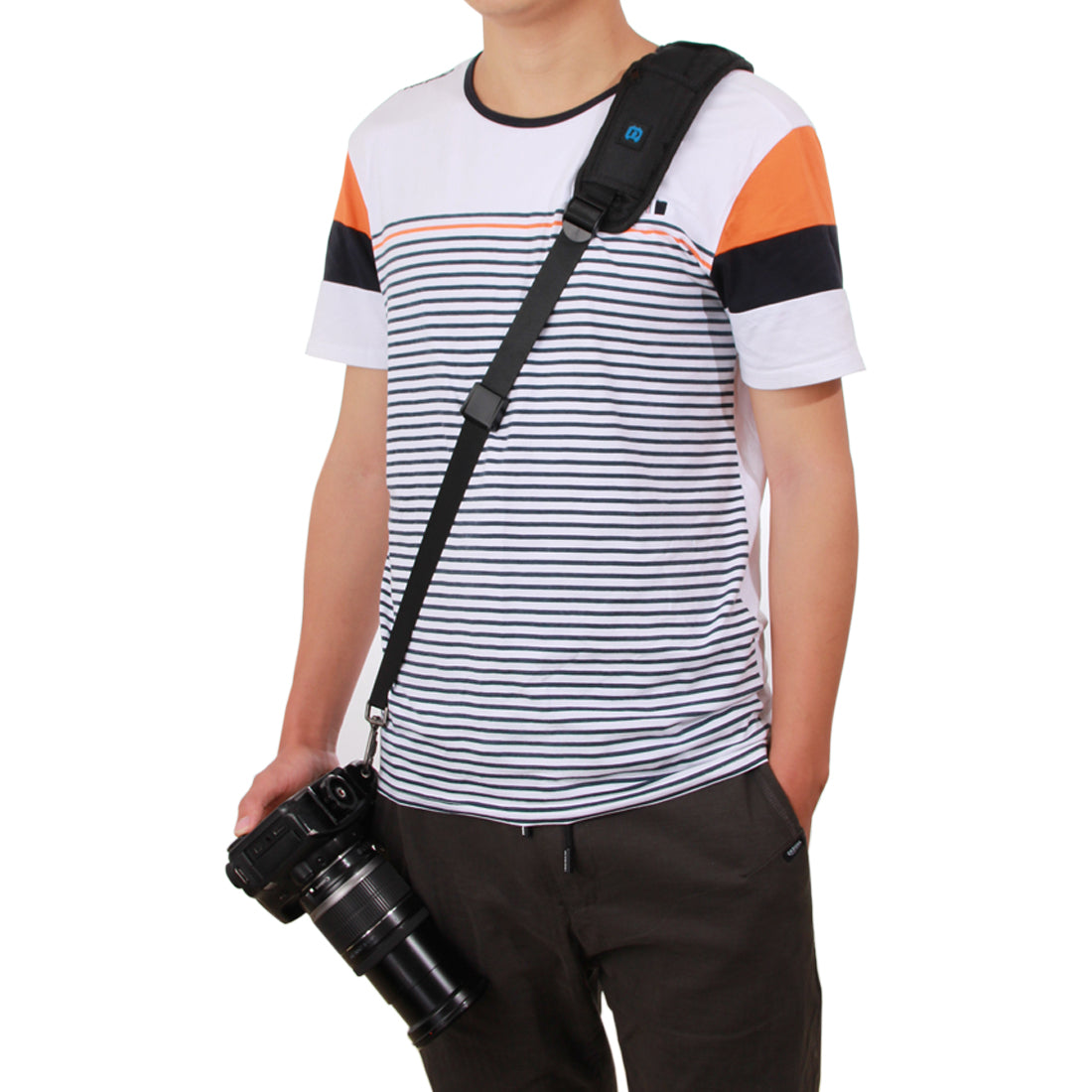 Puluz Anti-Slip Nylon Quick Release Soft Pad Single Shoulder Camera Strap with Metal Hook for SLR / DSLR Cameras