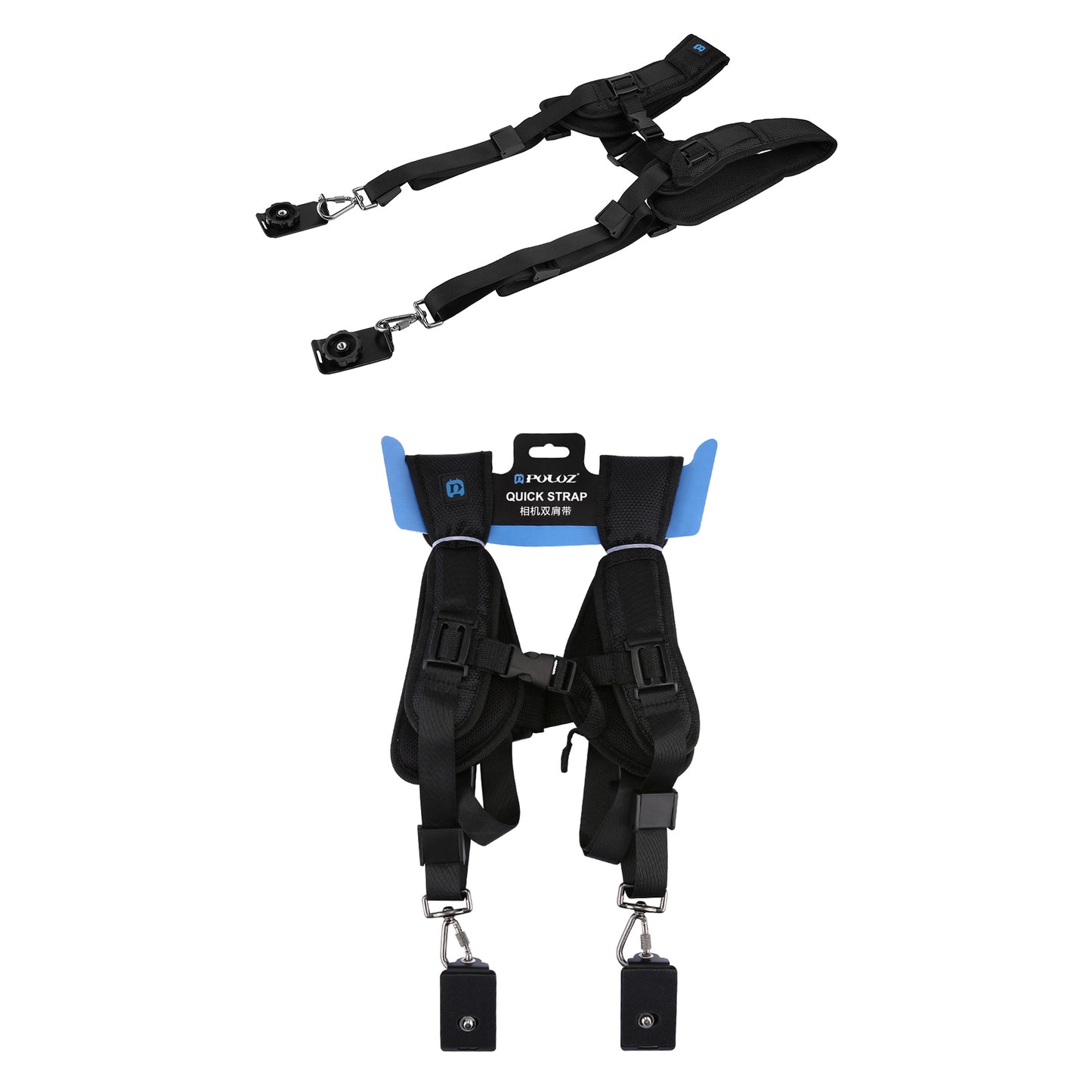 Puluz PU6002 Quick Release Double Shoulder Harness Soft Pad Decompression Foam Shoulder Strap for DSLR Cameras