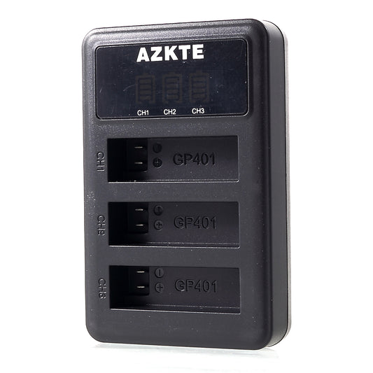 AT849 for GoPro Hero 4 Triple Battery Charger with LCD Display