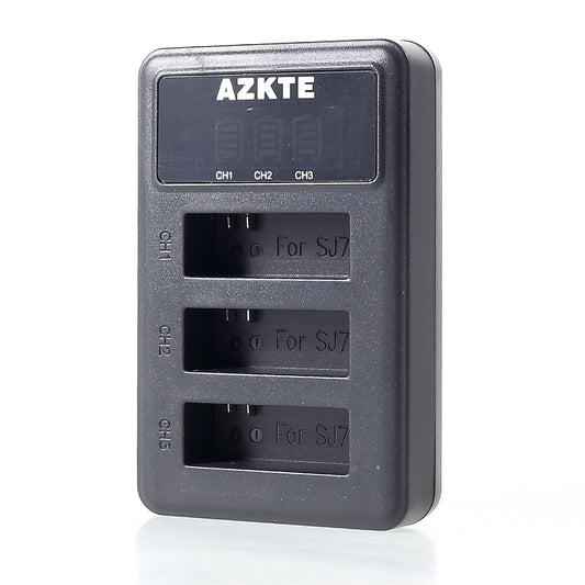 SJ115 for SJCAM SJ7 STAR [3 Channel] Battery Charger with LCD Display