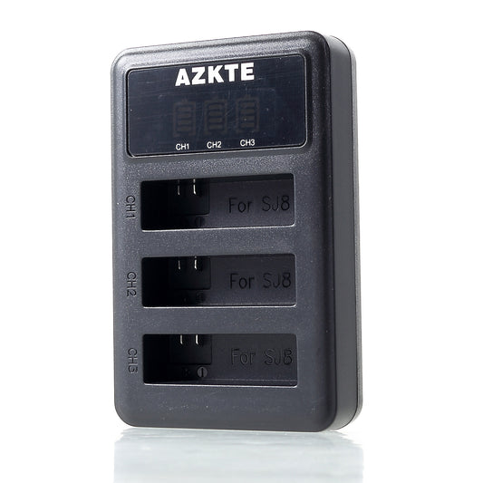 SJ116 [LCD Display] Triple Ports Battery Charger for SJCAM SJ8 Pro/SJ8 Plus/SJ8