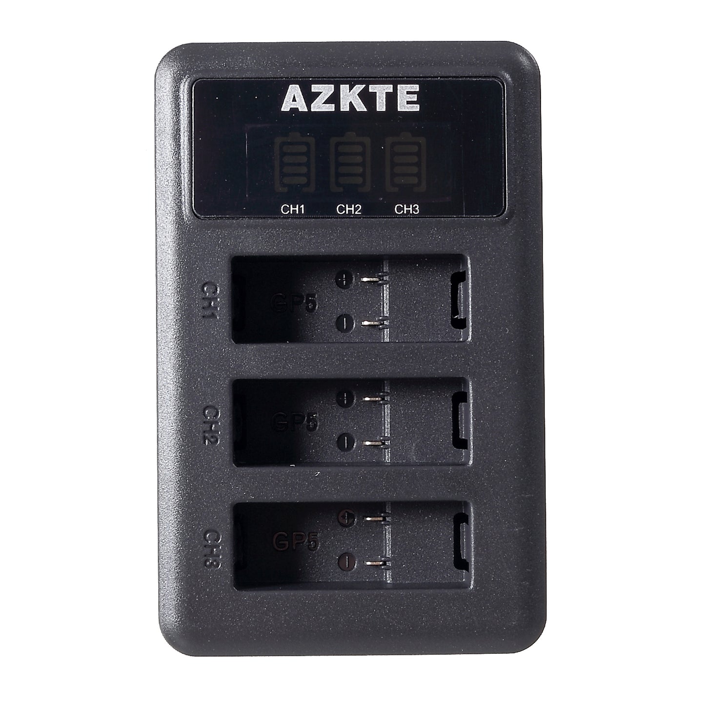 AT850 [LCD Display] 3-slot Battery Charger for GoPro Hero 5 6 7
