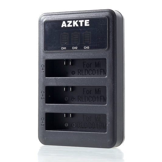 AT-M29 [3 Channel] Battery Charger for Mijia Camera with [LCD Display]