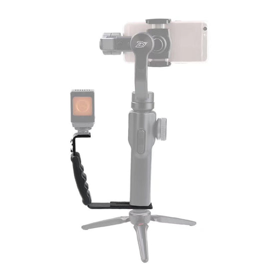 LDX Handheld Gimbal Extending External L-Bracket Mount Holder for DJI OSMO Mobile 2 / Zhiyun Smooth 4