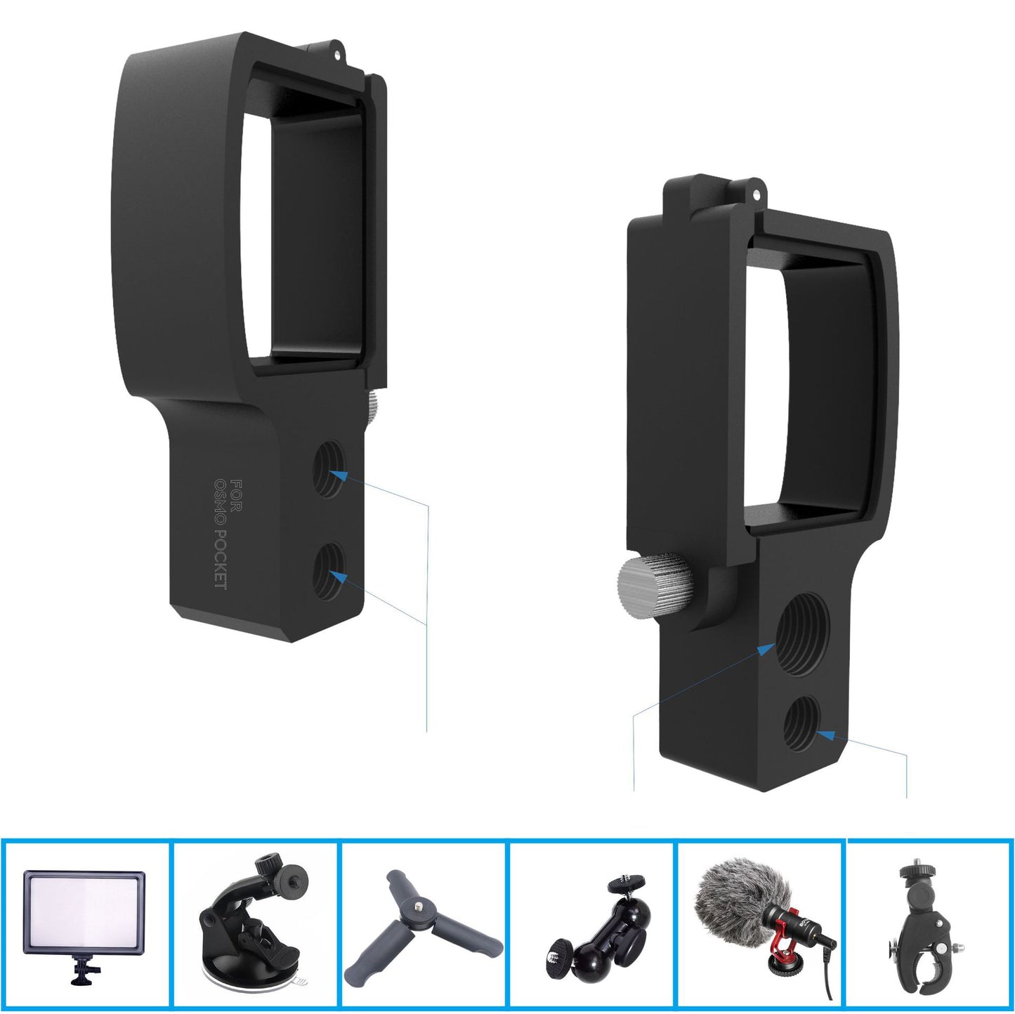 Aluminum Expansion Module Adapter Plate Board for DJI Osmo Pocket (DA Phone Bracket)