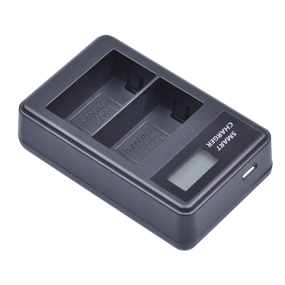 LCD Display Dual-Channel USB Charger for Sony NP-FM500H BC-VM50 NP-FM50 NP-FM55H NP-F550 Battery
