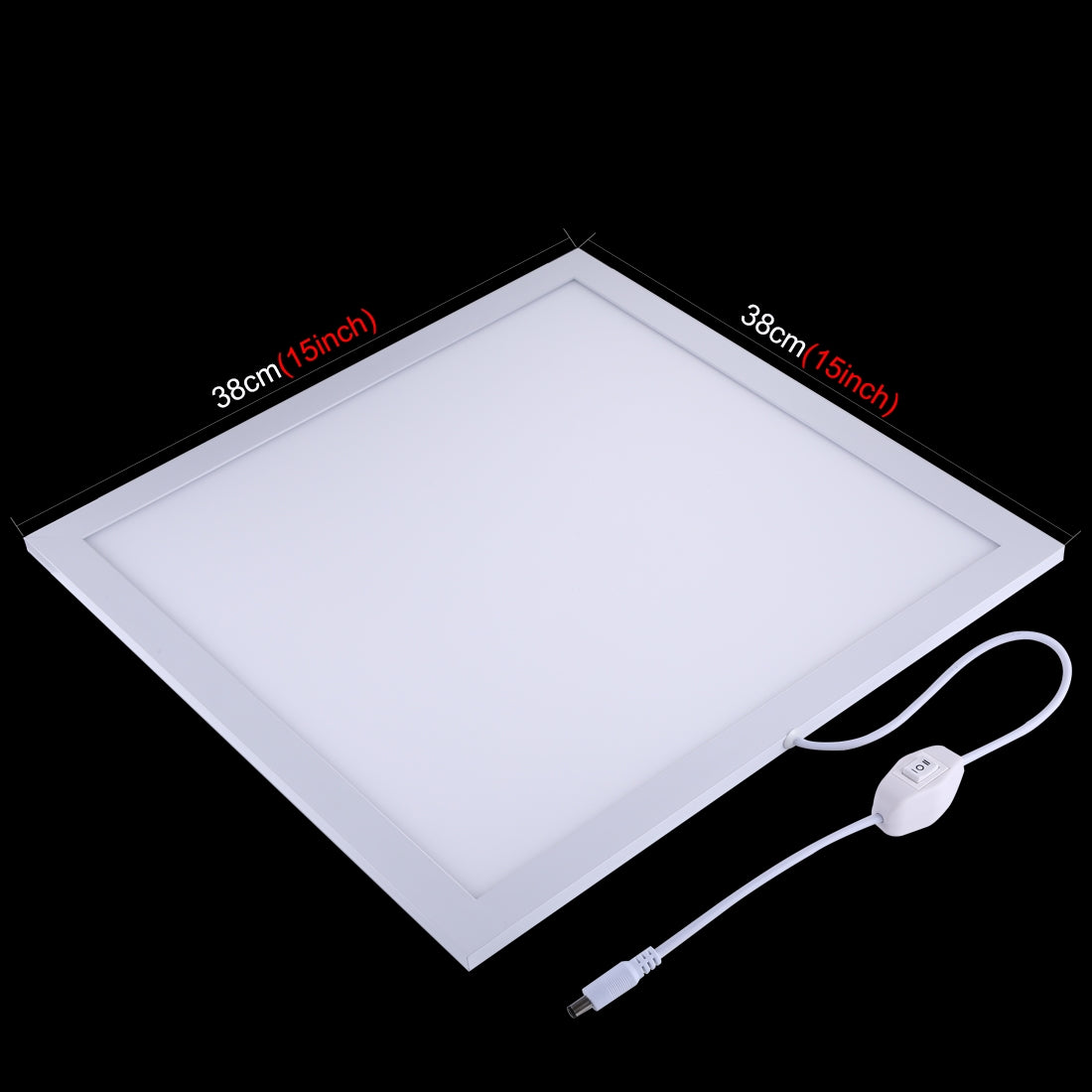 Puluz PU5138 1200LM LED Photography Shadowless Bottom Light Lamp Panel for 40cm Photo Studio Shooting Tent Box No Polar Dimming - EU Plug