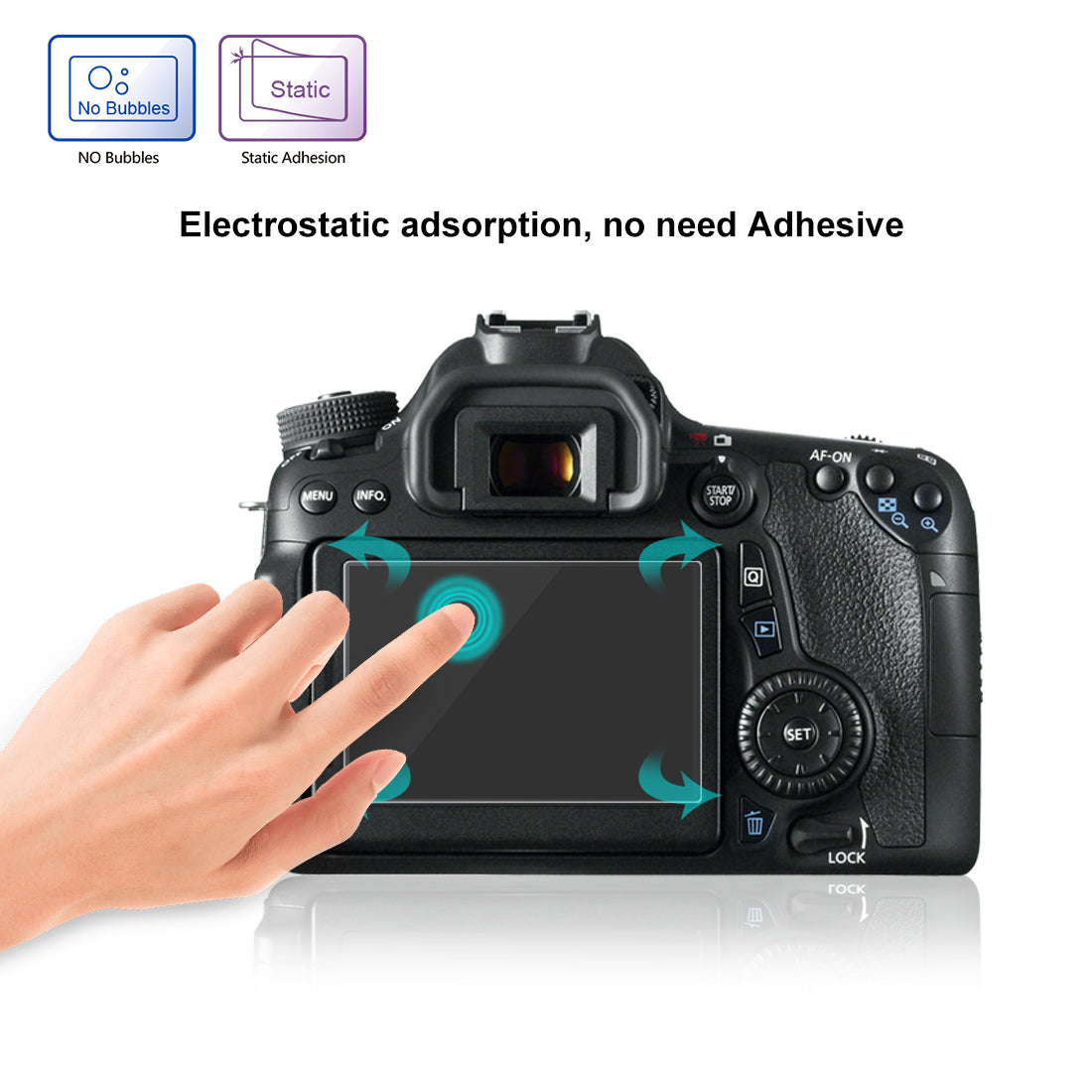 Puluz PU5503 SLR Camera Tempered Glass Screen Protector for Canon 650D/70D/700D/750D/760D/80D