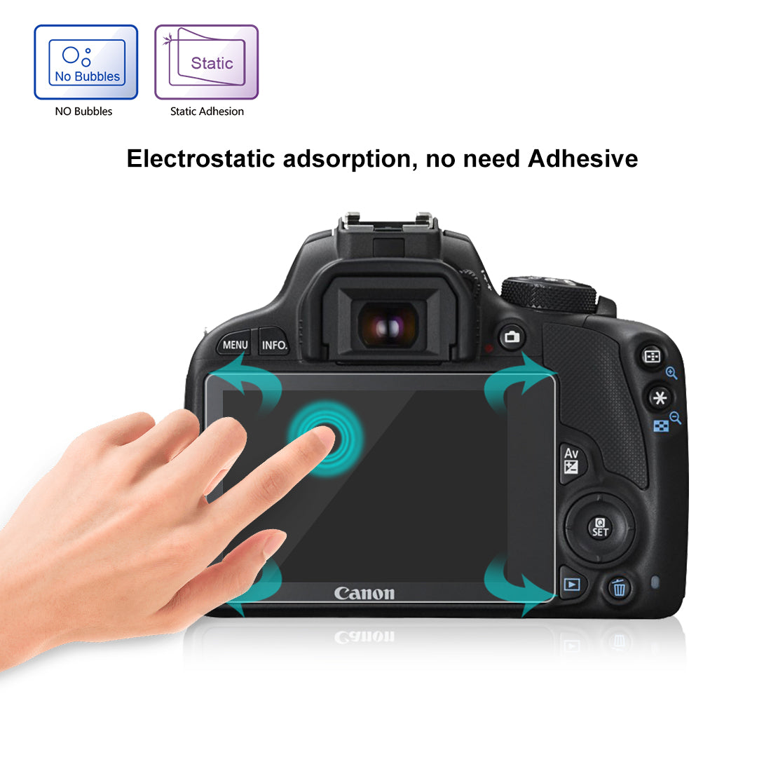 Puluz PU5505 SLR Camera Tempered Glass Screen Protector for Canon 100D / M3