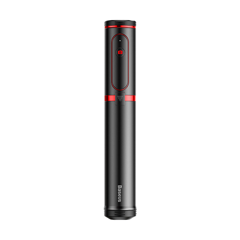Aluminum Alloy Foldable Bluetooth Control Selfie Stick with Tripod - Red