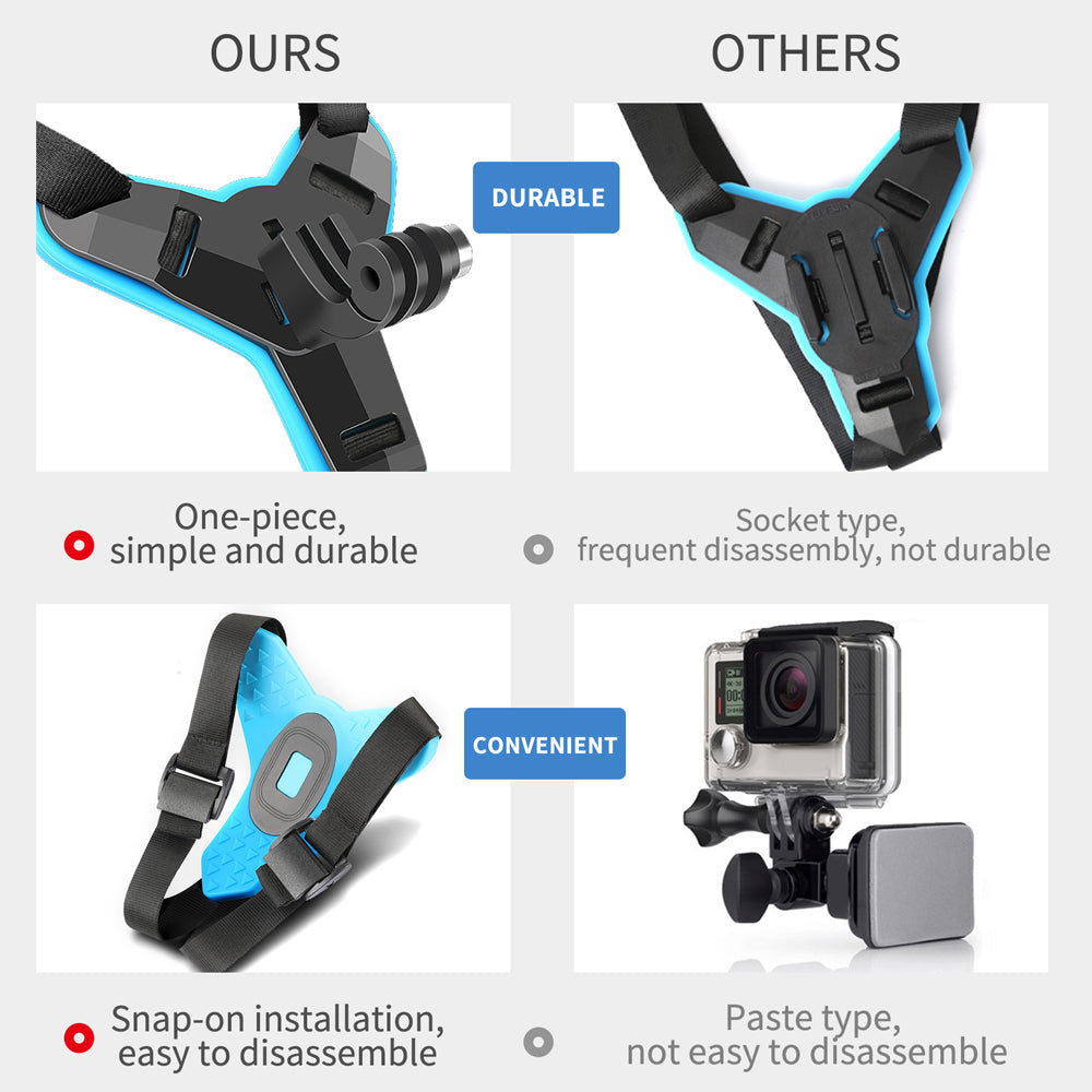 XTGP523 Integrated Motorcycle Helmet Strap Chin Mount Holder for GoPro Hero7 6 5 XiaoYi Action Camera Accessories