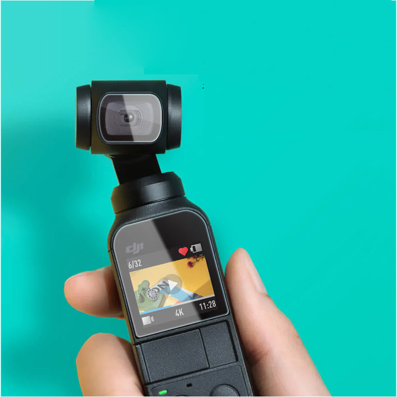 [2pcs+2pcs] DX-60 HD Tempered Glass Lens Protector + Screen Protective Film for DJI OSMO Pocket Camera
