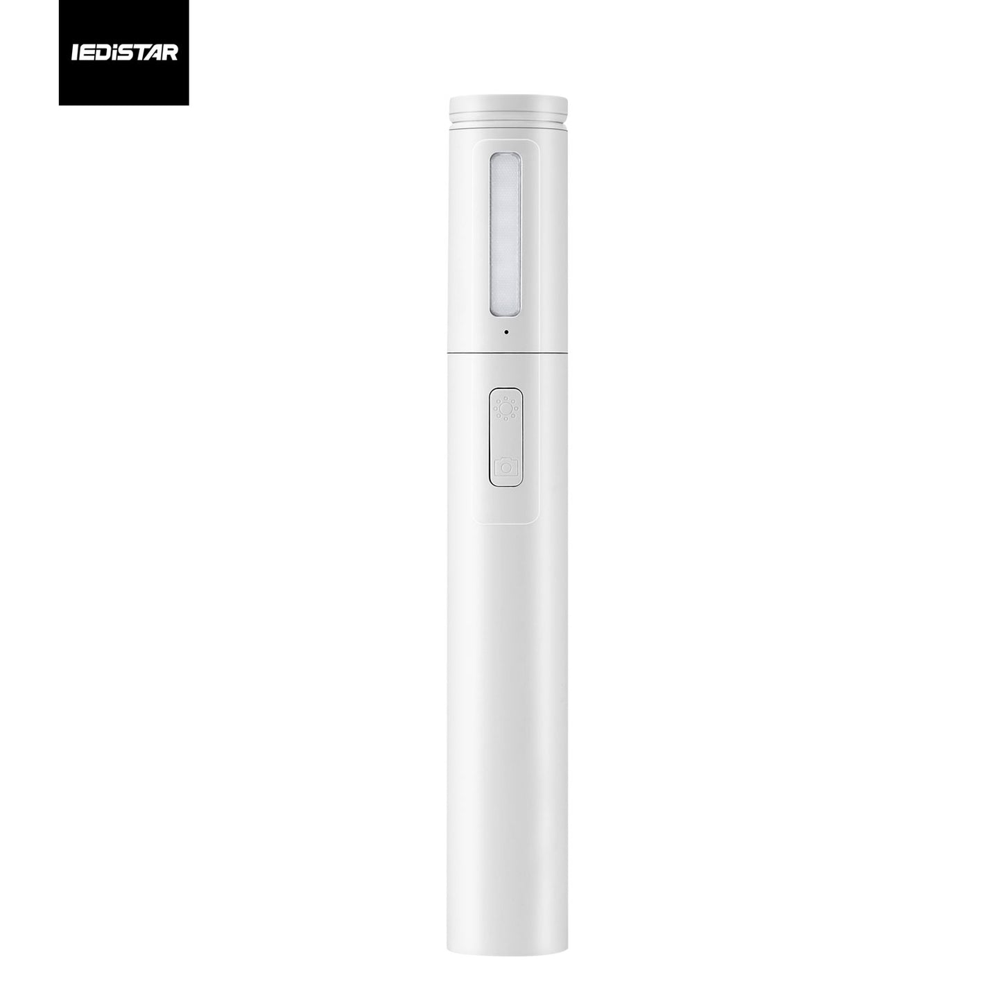DX-50 Wireless Bluetooth Foldable Selfie Stick Mobile Phone Fill Light Lighting Function Selfie Stick Self-Timer Live Video - White