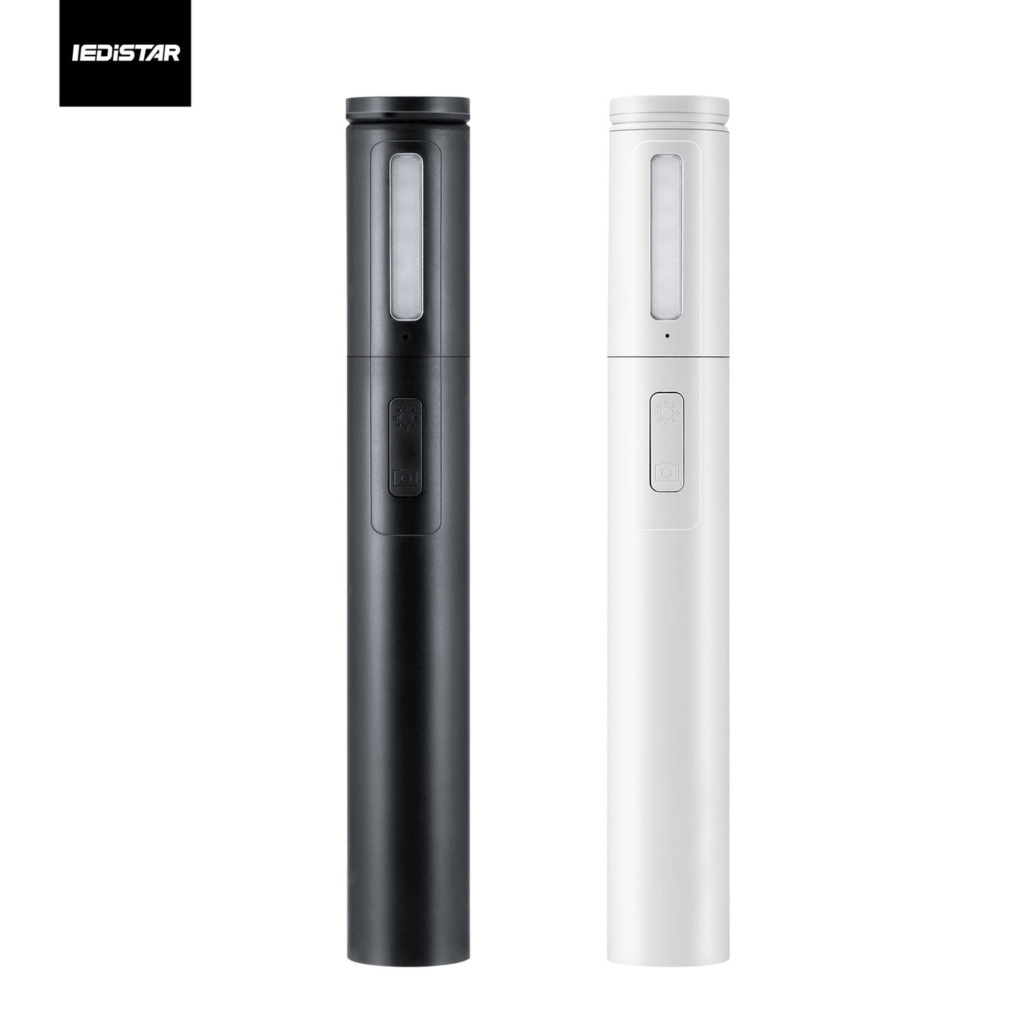 DX-50 Wireless Bluetooth Foldable Selfie Stick Mobile Phone Fill Light Lighting Function Selfie Stick Self-Timer Live Video - White