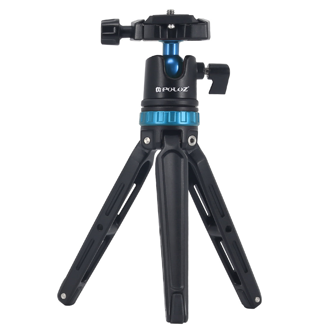 PULUZ Mini Adjustable Metal Desktop Tripod Mount with 360 Degree Ball Head for DSLR &amp; Digital Cameras - Blue