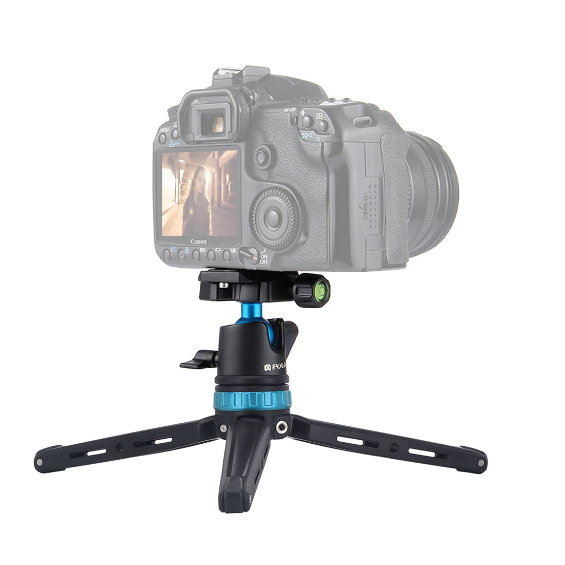 PULUZ Mini Adjustable Metal Desktop Tripod Mount with 360 Degree Ball Head for DSLR &amp; Digital Cameras - Blue