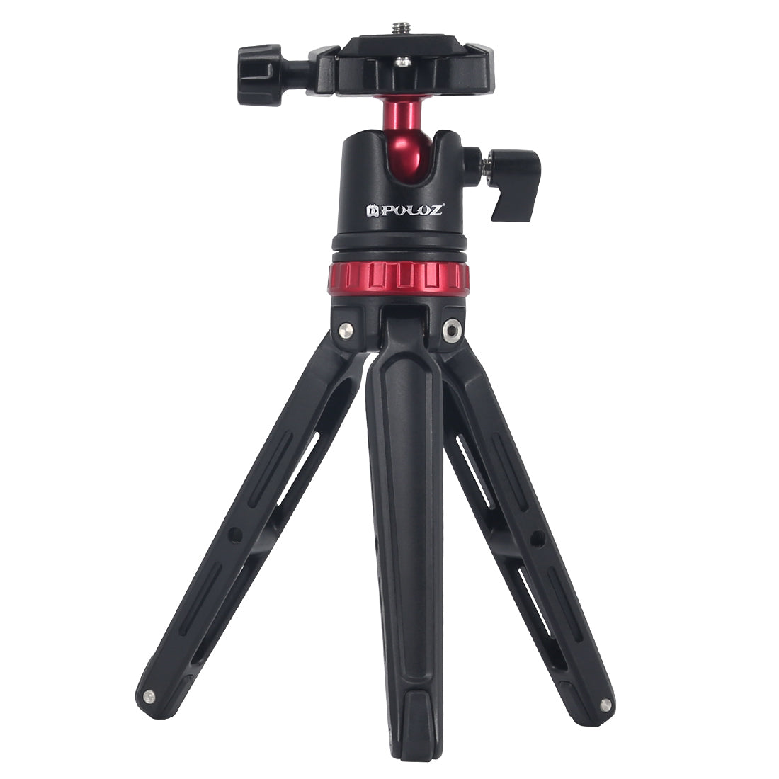 PULUZ Mini Adjustable Metal Desktop Tripod Mount with 360 Degree Ball Head for DSLR &amp; Digital Cameras - Red