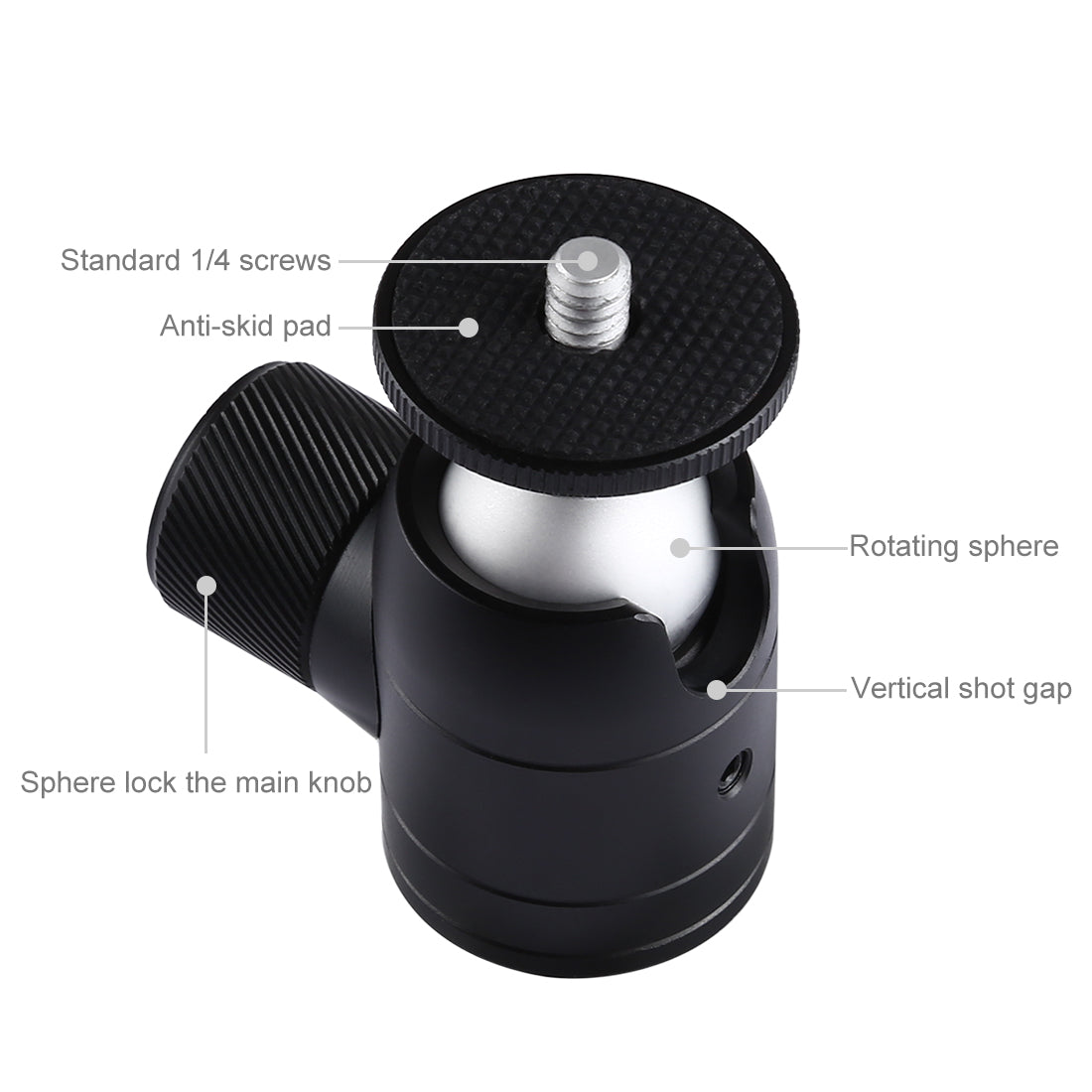 PULUZ PKT44 Mini Pocket Metal Desktop Tripod Mount with 1/4 inch Screw for DSLR &amp; Digital Cameras