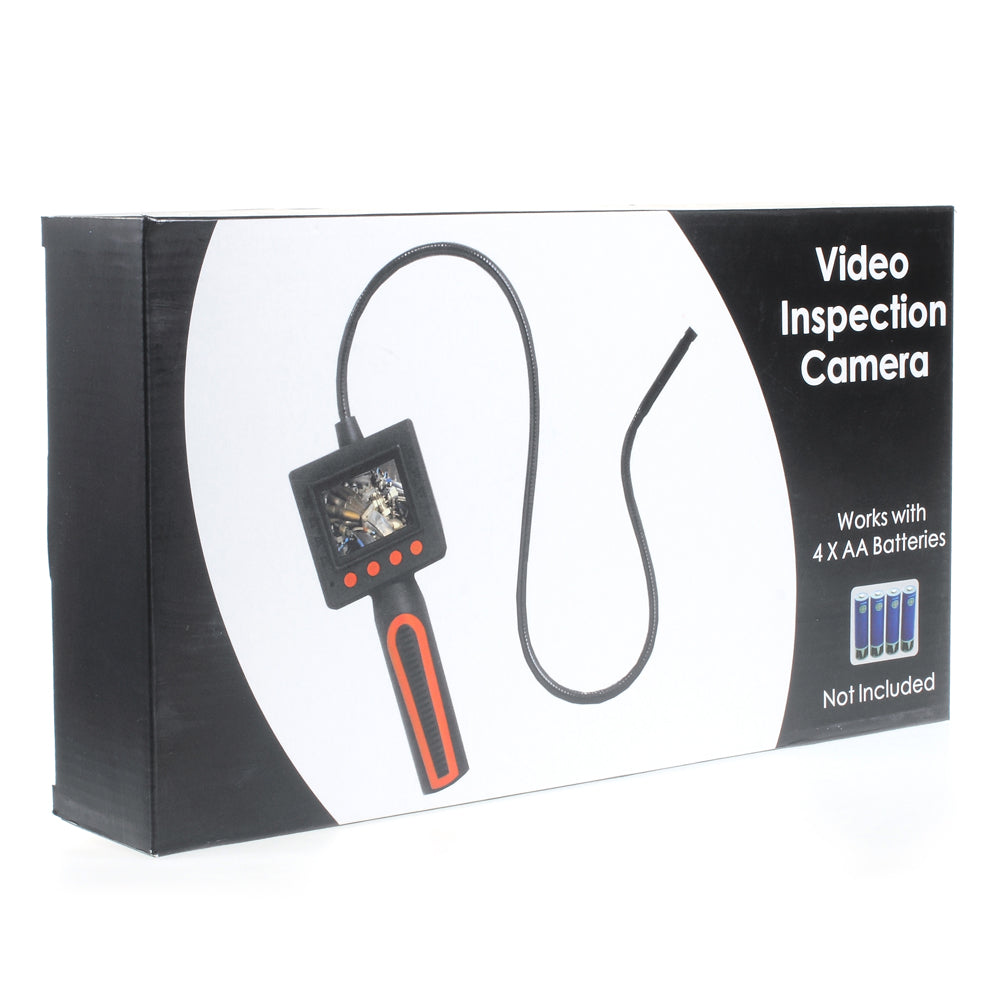 480P Portable Video Inspection Camera 1m Probe 2.4-inch Monitor IP67 Waterproof AV-OUT