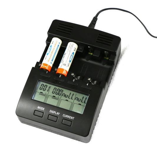 FT2000 LCD 4CH Intelligent Battery Charger for AA / AAA NIMH NICD Rechargeable Battery