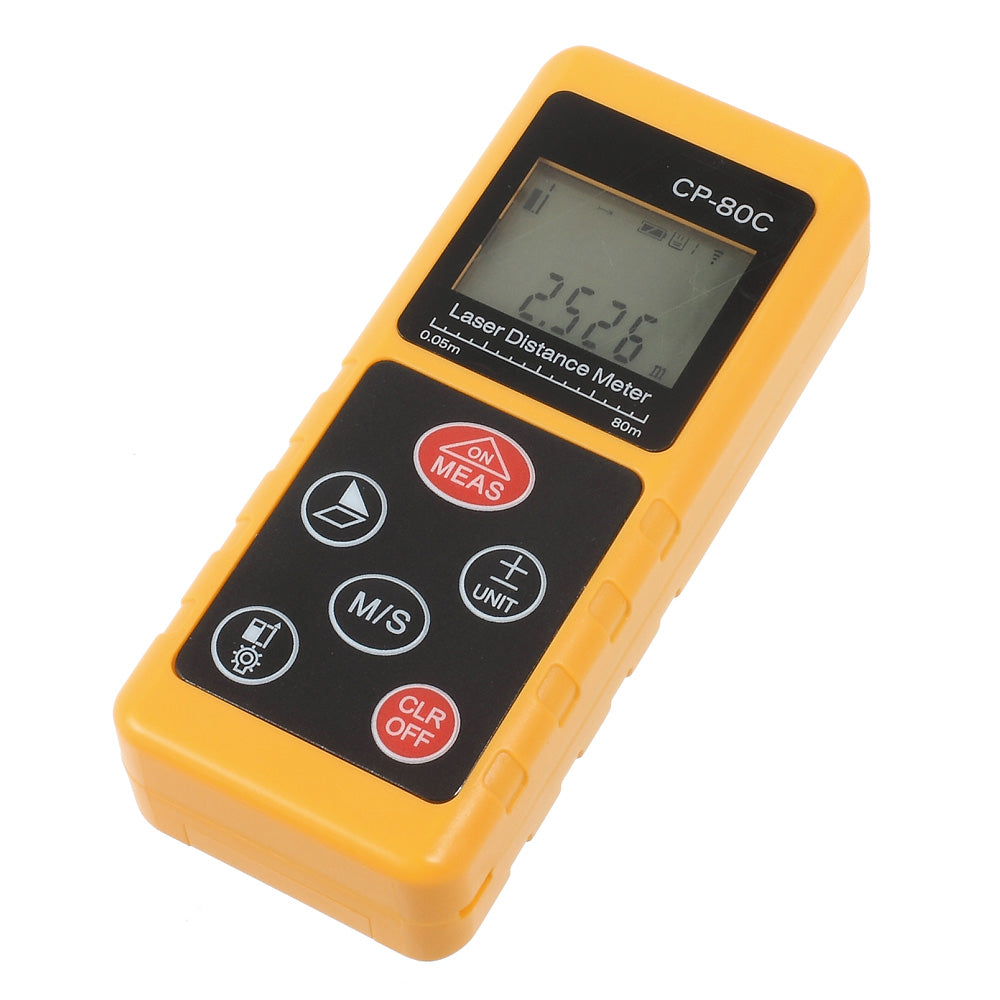 CP-80C 80m Digital Laser Distance Meter Rangefinder Area/Volume Calculation