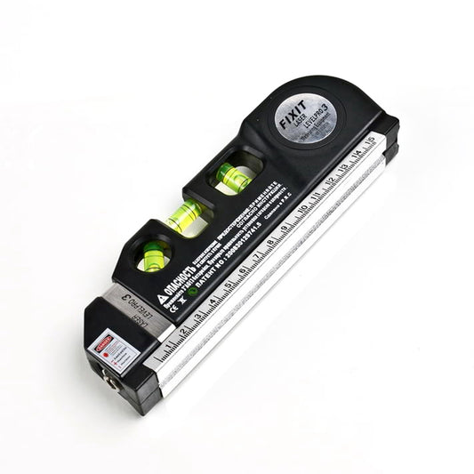 Laser Level Horizon Vertical Measure 8FT Aligner Standard and Metric Ruler