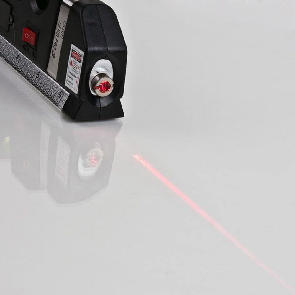 Laser Level Horizon Vertical Measure 8FT Aligner Standard and Metric Ruler