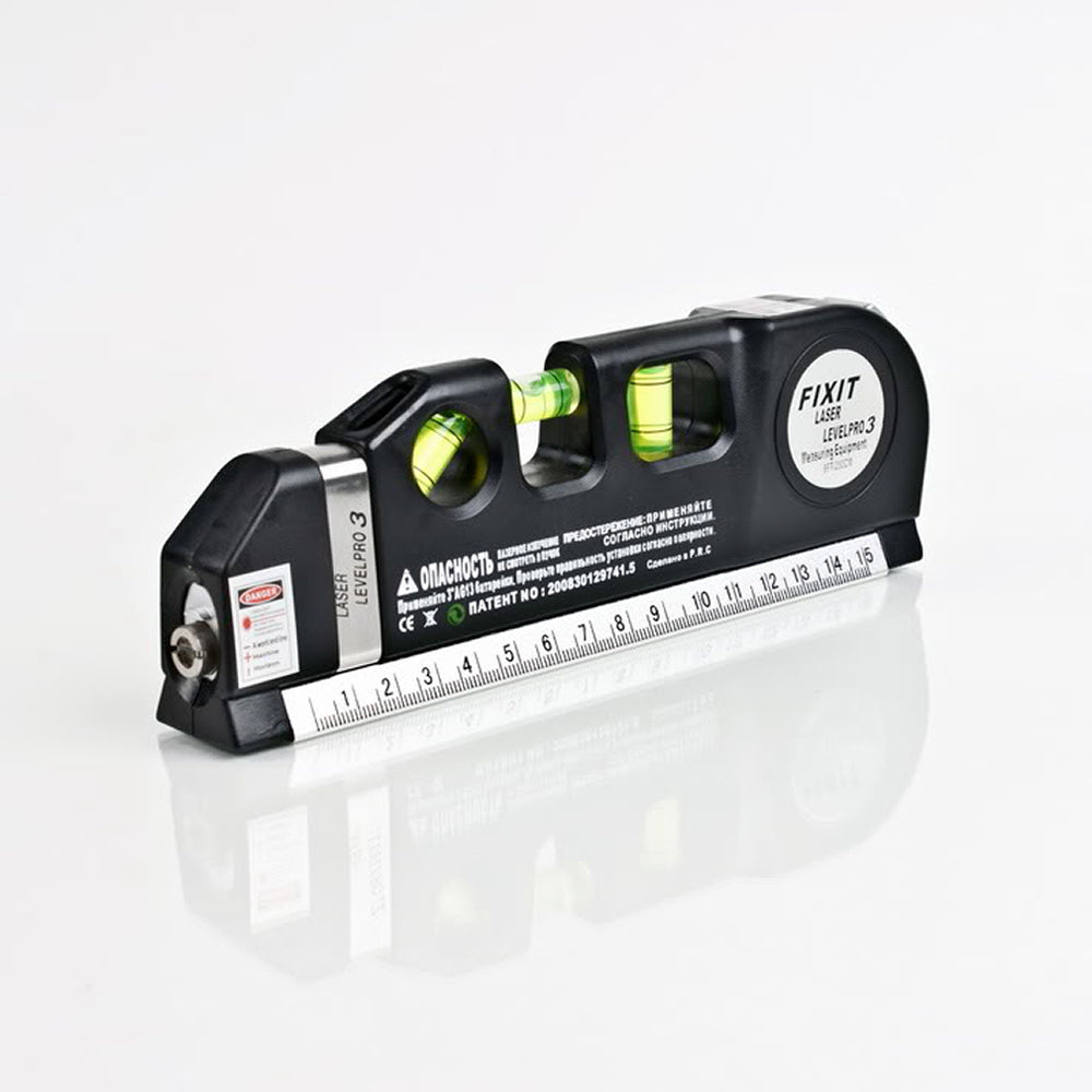 Laser Level Horizon Vertical Measure 8FT Aligner Standard and Metric Ruler