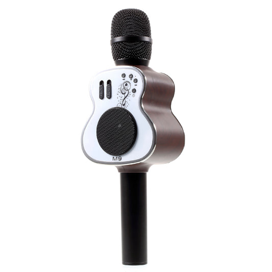 Portable M9 Guitar Mini Microphone for Singing KTV Artifact Mobile Phone - Coffee