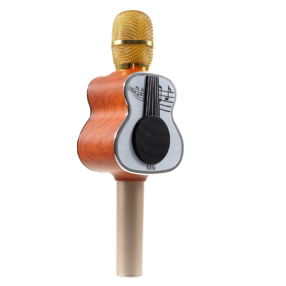 M9 Guitar Wireless Bluetooth Pocket Singing KTV Artifact Mobile Phone Microphone - Rose Gold Color