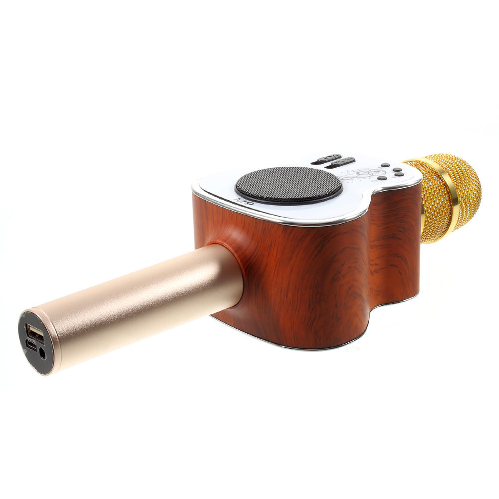 M9 Guitar Wireless Bluetooth Pocket Singing KTV Artifact Mobile Phone Microphone - Rose Gold Color