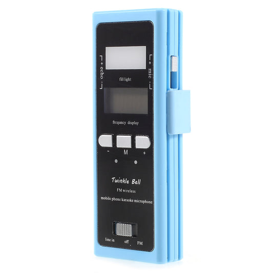 iktv-03 Wireless Multi-functional Phone Karaoke Microphone with FM Transmitter - Blue