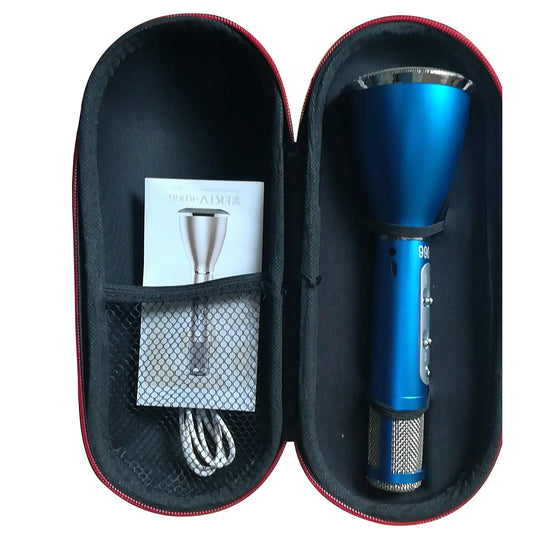 K066 Mini Karaoke Player KTV Mobile Phone Wireless Bluetooth Singing Microphone Karaoke Recorder - Blue