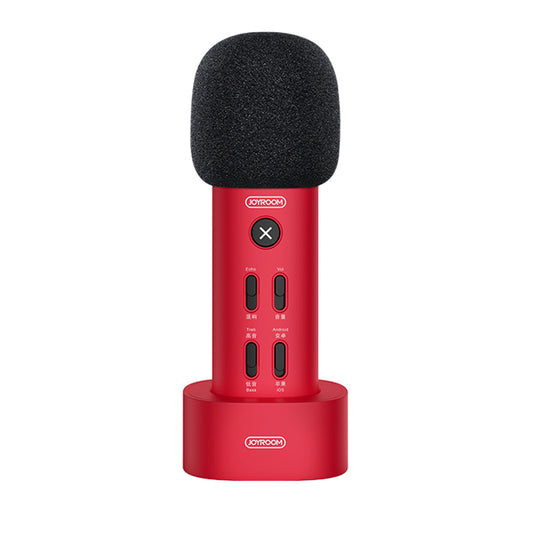 JOYROOM JR-K2 Live Karaoke Microphone Built-in 1200mAh Battery for Singing Recorder - Red